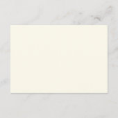 Tekenen bloemen ivoor romantische bruiloft informatiekaartje (Achterkant)