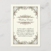 Tekenen bloemen ivoor romantische bruiloft informatiekaartje (Voorkant)