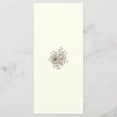 Tekenen bloemen ivoor romantische bruiloft menu (Achterkant)