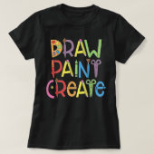 Tekenen Creëer kunstenaar grappige kunstleraar cad T-shirt (Design voorkant)
