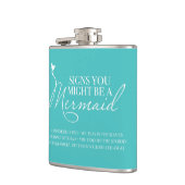 Tekenen die je misschien een zeemeermin, Turquoise Heupfles (Links)