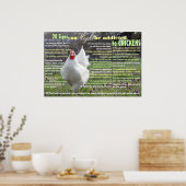 Tekenen die u KAN aanraden met kippen Poster (Keuken)