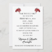  tekenen Etouffee Party Invitation Kaart (Achterkant)