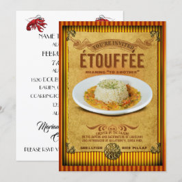 tekenen Etouffee Party Invitation Kaart