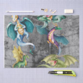 Tekenen in een hoek tissuepapier (Craft)