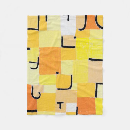 Tekenen in Geel, Paul Klee Fleece Deken (Voorkant)