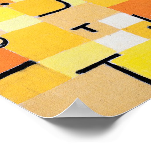 Tekenen in Geel, Paul Klee Poster (Hoek)