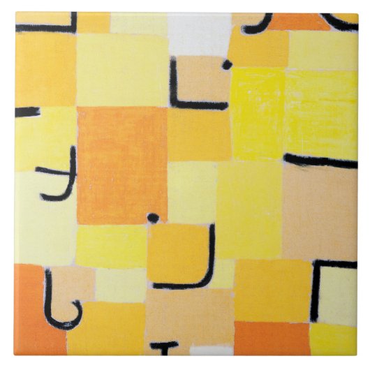 Tekenen in Geel, Paul Klee Tegeltje (Voorkant)