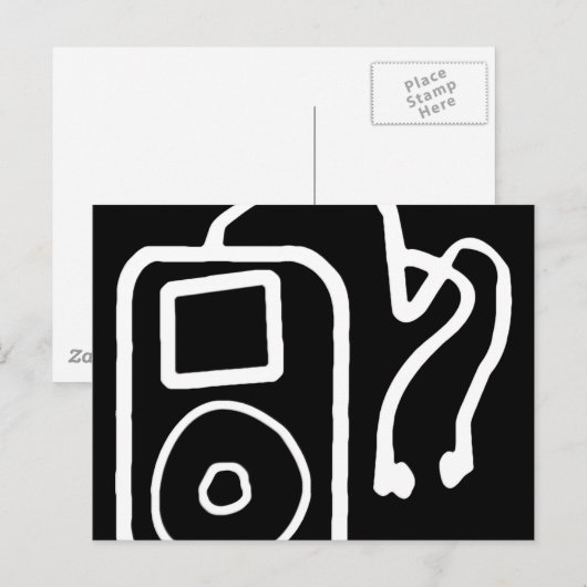 Tekenen iPod Black Briefkaarten (Voorkant / Achterkant)