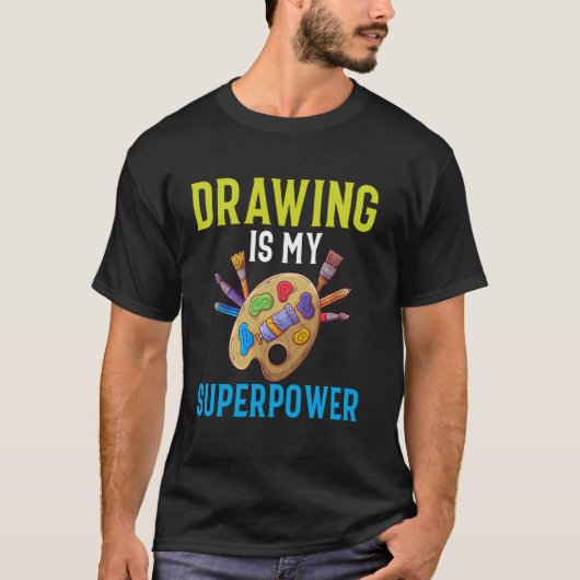 Tekenen is Mijn Superpower T-shirt (Voorkant)