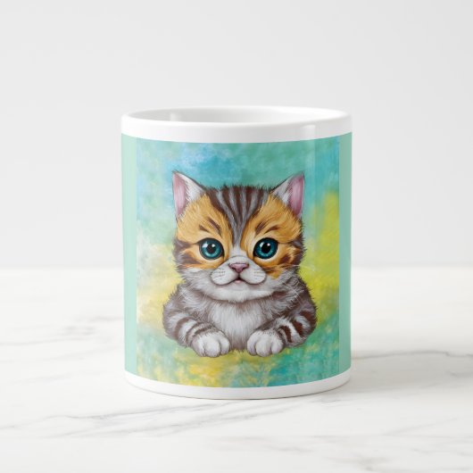 Tekenen Kat Grote Koffiekop (Voorkant)
