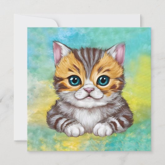 Tekenen Kat Kaart (Voorkant)