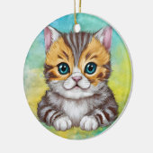 Tekenen Kat Keramisch Ornament (Links)