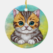 Tekenen Kat Keramisch Ornament (Achterkant)