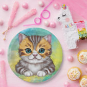 Tekenen Kat Papieren Bordje (Feest)