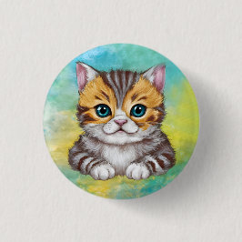Tekenen Kat Ronde Button 3,2 Cm