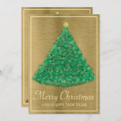 Tekenen kerstboom feestdagenkaart (Voorkant / Achterkant)