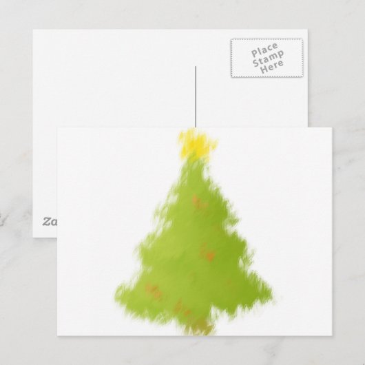 Tekenen kerstboom feestdagenkaart (Voorkant / Achterkant)