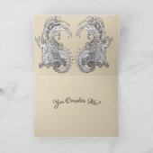 Tekenen Kunstnieuwe stijl~wenskaart Kaart (Binnen)