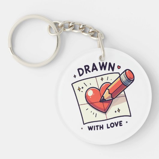 Tekenen met liefde sleutelhanger (Voorkant)