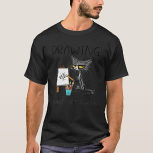 Tekenen omdat de moord een verkeerde kattekening i t-shirt