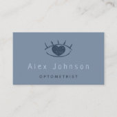 Tekenen ooghart Optometrist Heart Eyeball Pastel Visitekaartje (Voorkant)