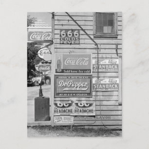 Tekenen op een algemene winkel, 1938 briefkaart