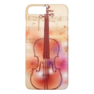 Tekenen op waterverf achtergrond van viool Case-Mate iPhone case