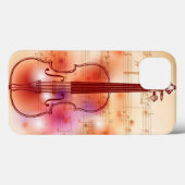 Tekenen op waterverf achtergrond van viool Case-Mate iPhone case (Achterkant (horizontaal))