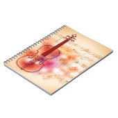 Tekenen op waterverf achtergrond van viool notitieboek (Linkerzijde)