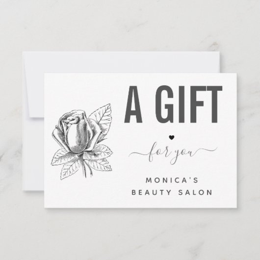 Tekenen Roos ventilator zwart/wit schoonheidssalon (Voorkant)