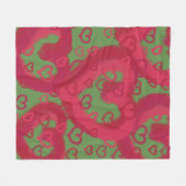Tekenen roze harten op aangepaste kleur fleece deken (Voorkant (Horizontaal))