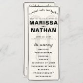 Tekenen Samen Boog Trouwprogramma Programmakaart (Voorkant / Achterkant)