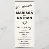 Tekenen samen bruiloft programmakaart (Voorkant)