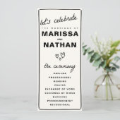 Tekenen samen bruiloft programmakaart (Staand voorkant)