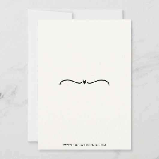 Tekenen samen bruiloft save the date (Achterkant)