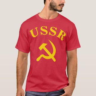 Tekenen USSR en hamer en sikkel symbool T-shirt