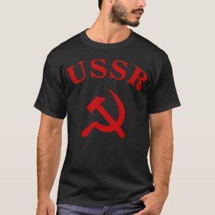 Tekenen USSR en hamer en sikkel symbool T-shirt