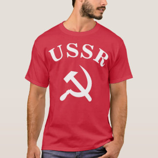 Tekenen USSR en hamer en sikkel symbool T-shirt