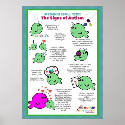 Tekenen van autisme poster (Voorkant)