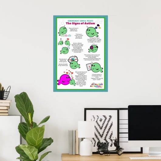 Tekenen van autisme poster (Thuiskantoor)