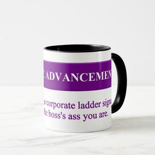 Tekenen van bevordering werknemer mok (Voorkant rechts)