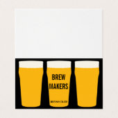 Tekenen van bier | Restaurant Visitekaartje (Buitenkant ongevouwen)