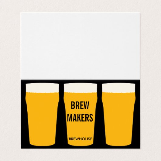 Tekenen van bier | Restaurant Visitekaartje (Buitenkant ongevouwen)