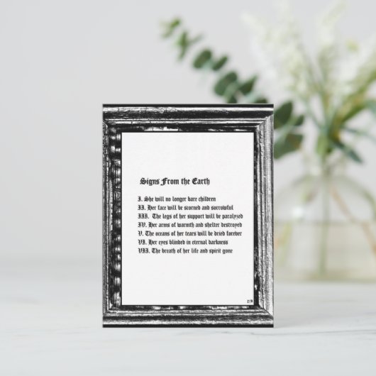 Tekenen van de aarde briefkaart (Staand voorkant)