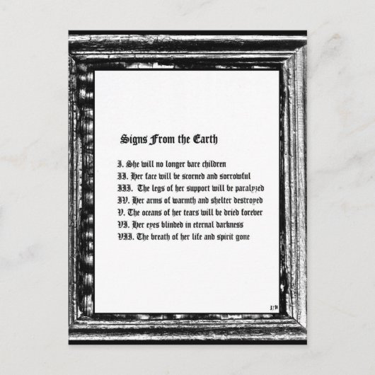 Tekenen van de aarde briefkaart (Voorkant)