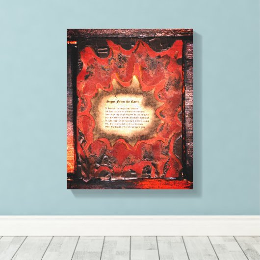 Tekenen van de aarde canvas afdruk (Insitu (Houten vloer))