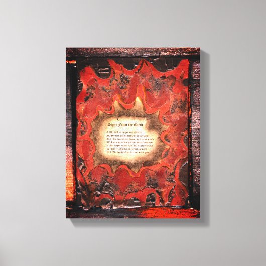 Tekenen van de aarde canvas afdruk (Voorkant)