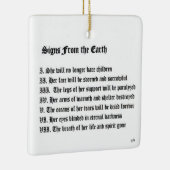 Tekenen van de aarde keramisch ornament (Rechts)