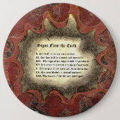 Tekenen van de aarde ronde button 6,0 cm (Voorkant)